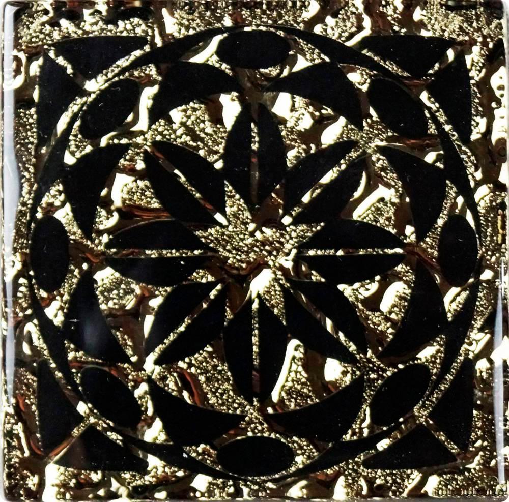 Вставка напольная "Лиано" золото|6,6х6,6