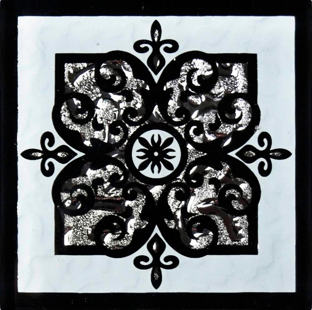 Вставка напольная "Лира" платина|8х8