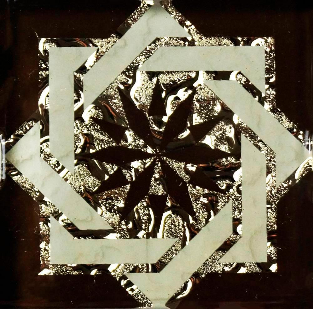 Вставка напольная "Мирах" золото|6,6х6,6