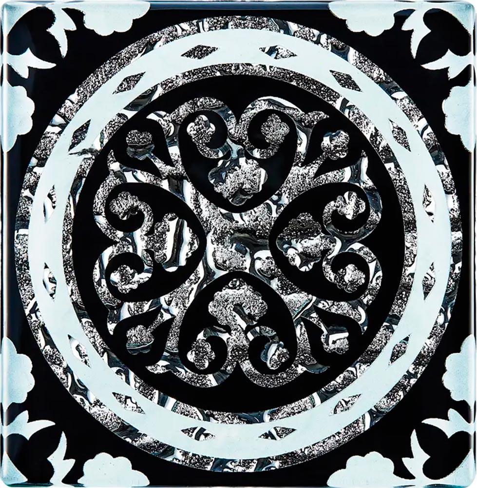 Вставка напольная "Пересй" платина|8х8