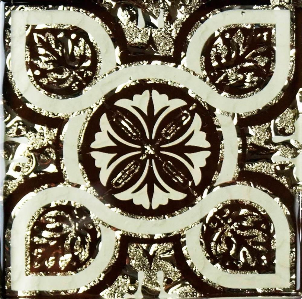 Вставка напольная "Орион" золото|8х8