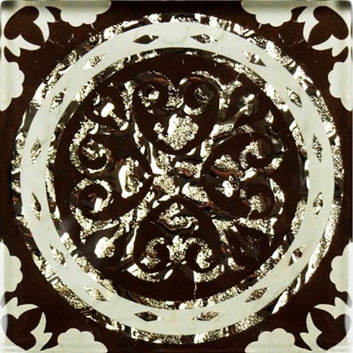 Вставка напольная "Пересй" золото|8х8