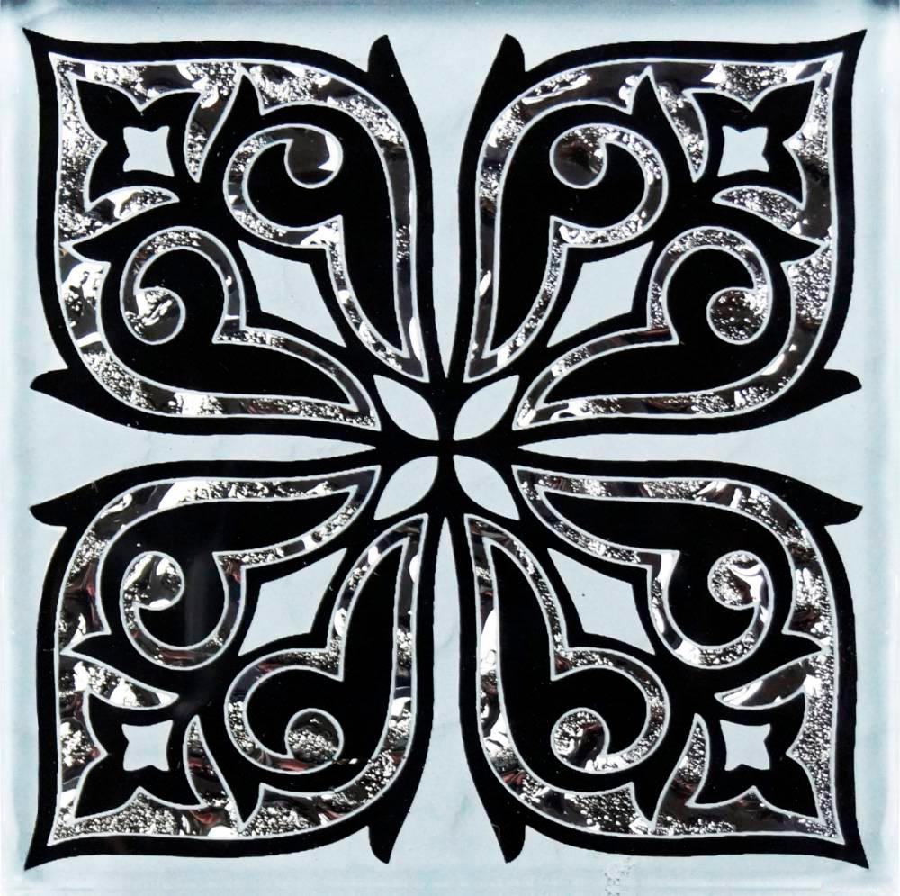 Вставка напольная "Пегас" платина|8х8