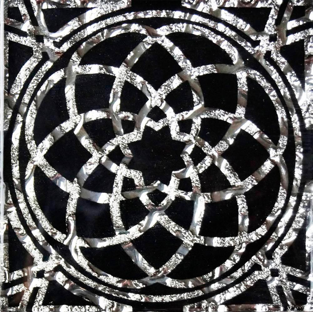 Вставка напольная "Фортуна" платина|8х8