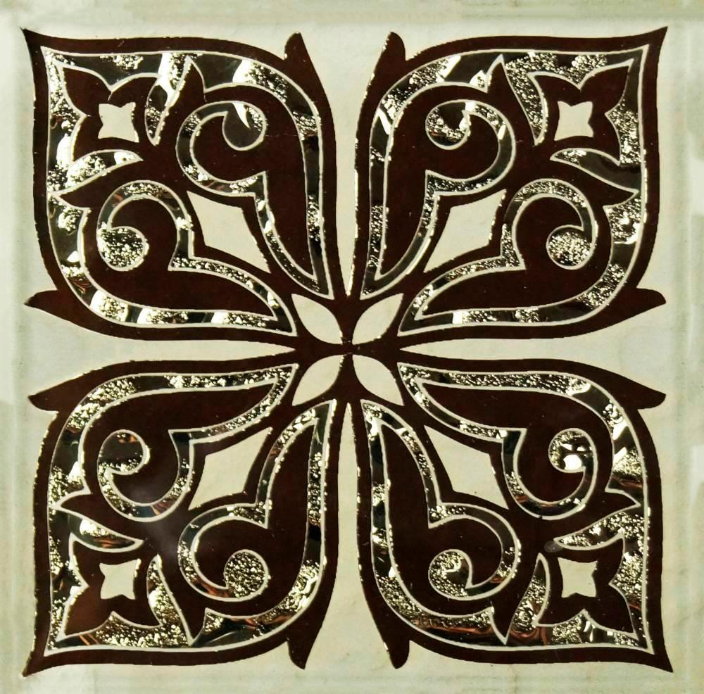 Вставка напольная "Пегас" золото|8х8