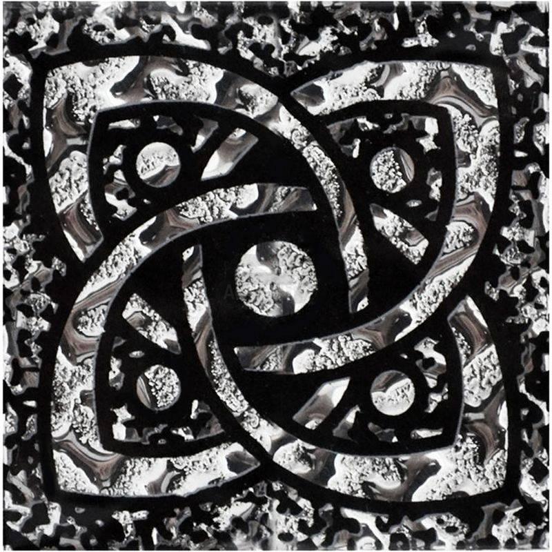 Вставка напольная "Галактика" платина ZZ| 6,6х6,6