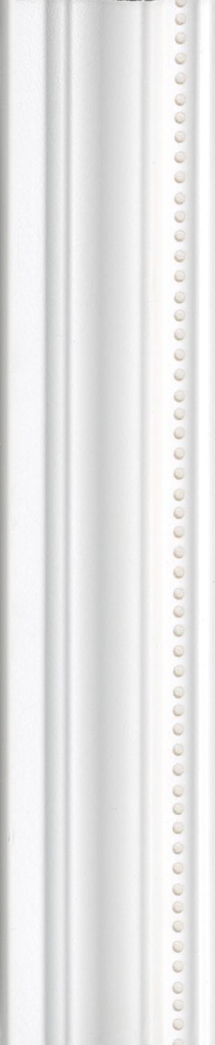 Бордюр Багет Фару белый матовый обрезной ХХ |25х5,5