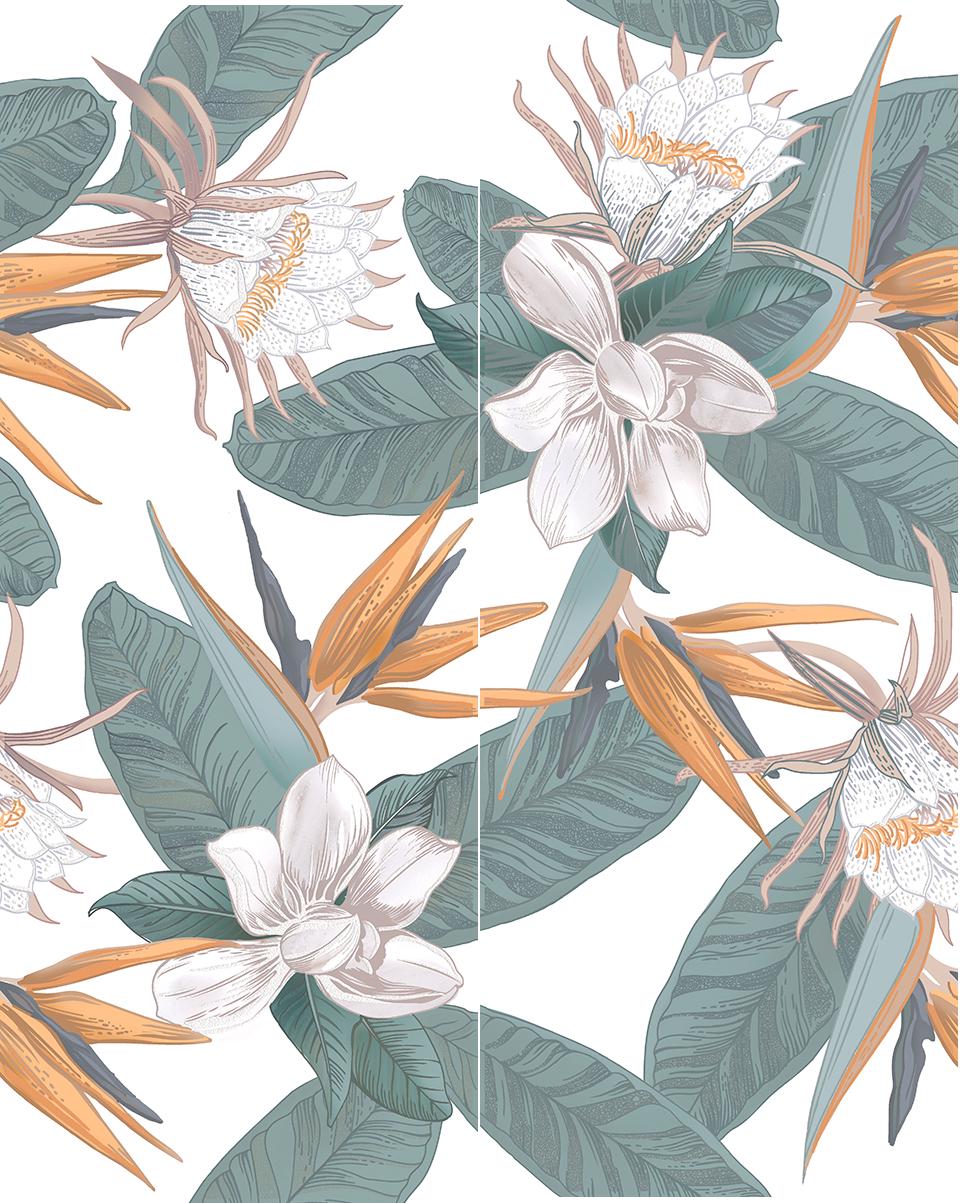 Панно Strelitzia (2 шт) 40.2x50.5