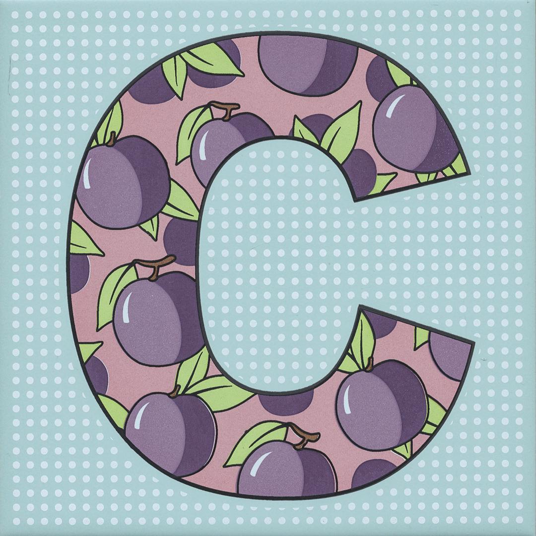 Декор Сад-огород Слива матовый ZZ 20x20