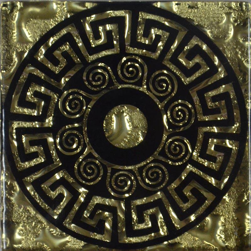 Вставка напольная "Греция" золото|6.6х6.6