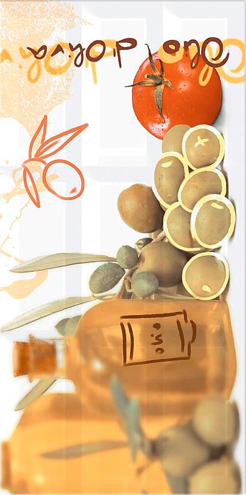 Декор ВОГ Олива |20.1х40.5