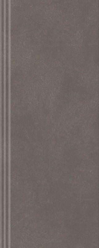 Плинтус Чементо коричневый тёмный матовый обрезной 12x30
