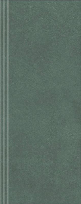 Плинтус Чементо зелёный матовый обрезной 12x30