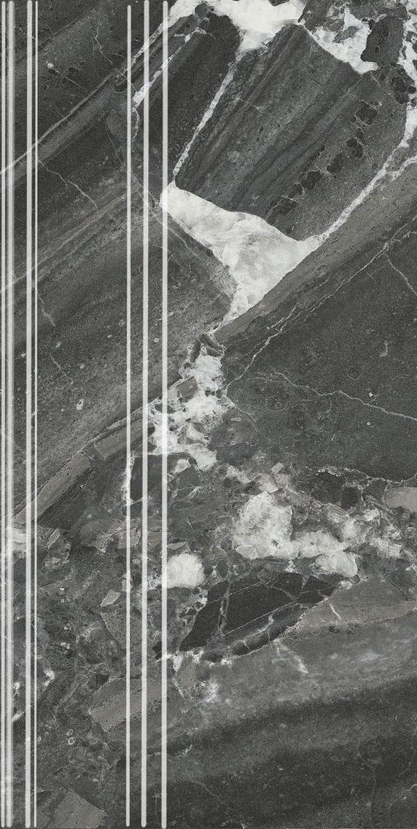 Плинтус Риальто чёрный глянцевый обрезной 20x40