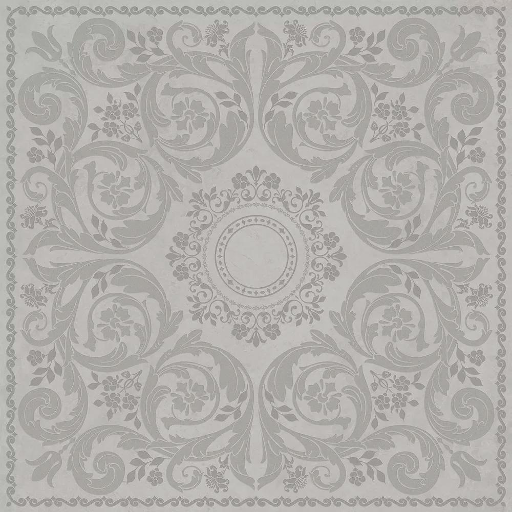 Декор Риальто 2 серый матовый обрезной 80x80