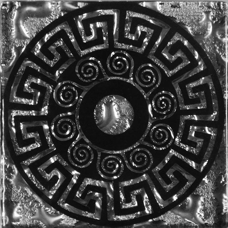 Вставка напольная "Греция" платина|6.6х6.6