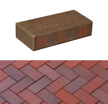 Кирпич трот. Red-brown flashed Klinker ZZ |20x10x5