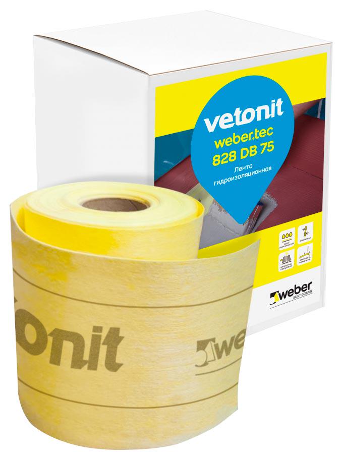 Вебер ветонит лента гидроизоляц. tec 828 DB 75 10м/рул