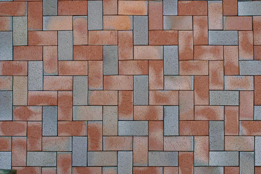 Брусчатка Rot-Blau-Bunt Pflaster gefast ZZ |20x10x5.2