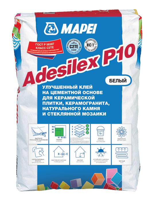 ADESILEX Р10 улучшенный белый клей на цементной основе (25 кг)