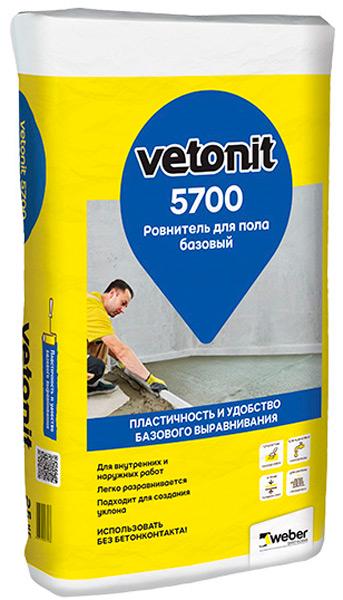 Вебер ветонит  базовый ровнитель пола 5700  25 кг.ZZ