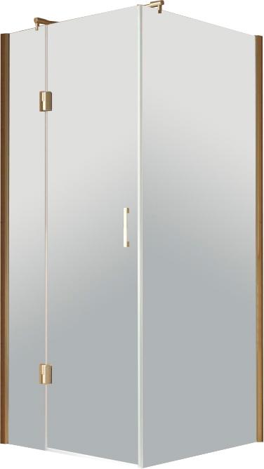 Душевой уголок AFP-Fis LUX 120*80 05 01 L (ЛЕВЫЙ) профиль бронза, стекло прозрачноеокрытие с покрытием BriteGuard, ZZ