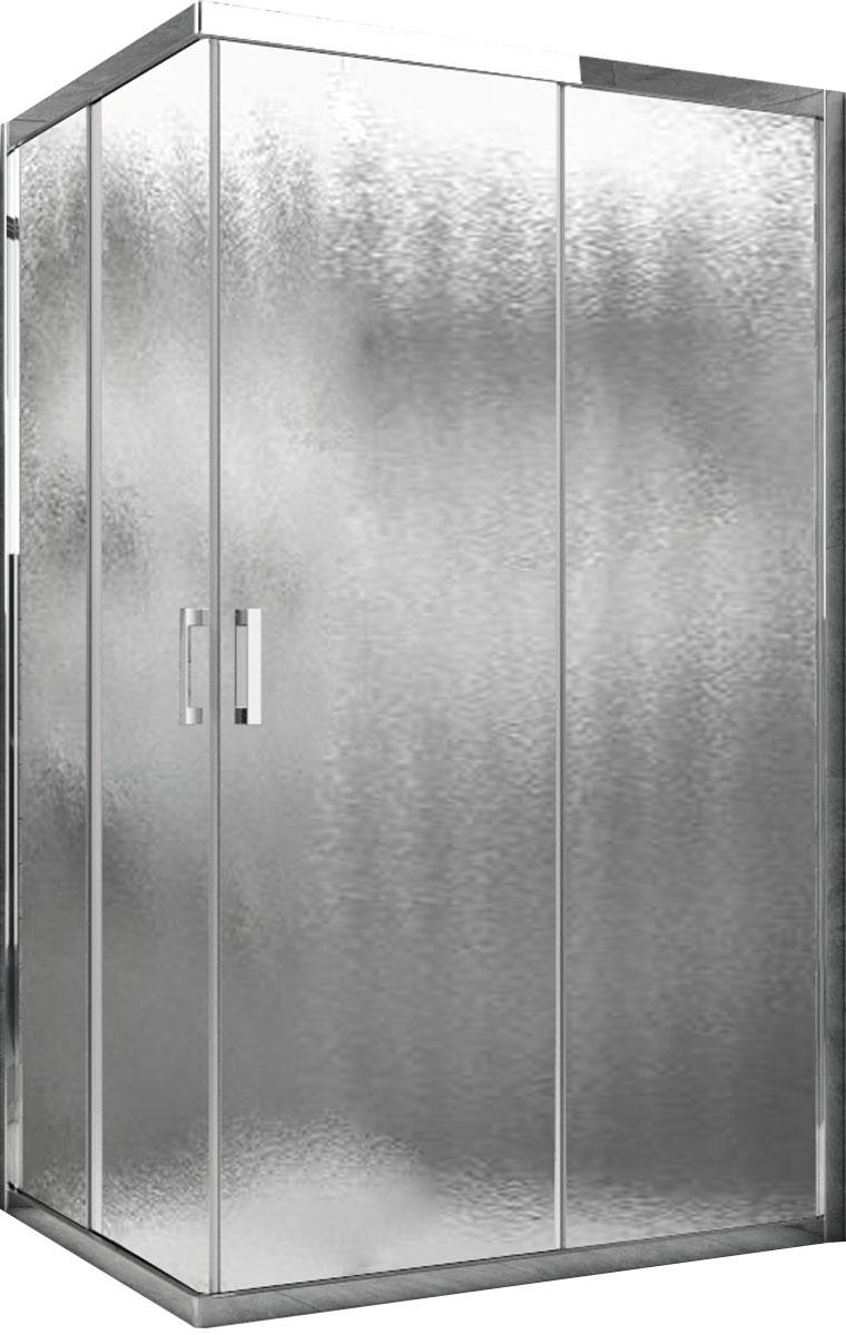 Душевой уголок AFP-Fis 120*90 08 02 L профиль глянцевый хром стекло шиншилла ZZ