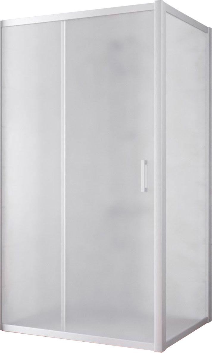 Душевое ограждение ZP+ZPV, 110х100х200 см, профиль матовый хром, стекло сатин, ZZ