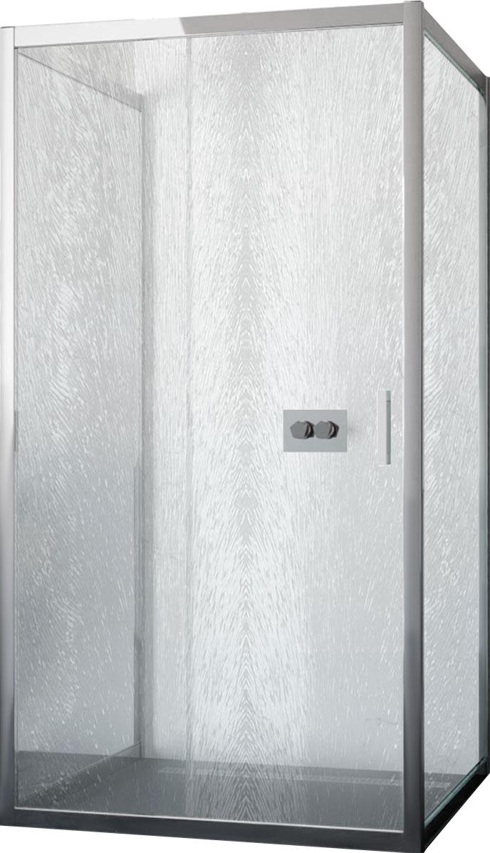 Душевое ограждение ZP-U, 120х100х200 см, П-образное, профиль хром глянец, стекло шиншила, ZZ