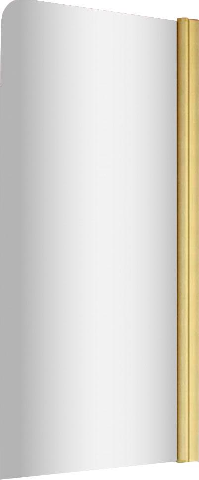 Шторка на ванну универсальная 69,5-72 x139 см, профиль золото матовое, стекло прозрачное, ZZ