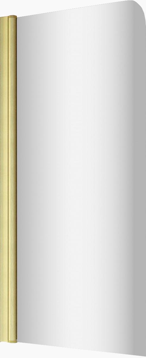 Шторка на ванну универсальная 75.5-78 x139 см, профиль золото матовое, стекло прозрачное, ZZ