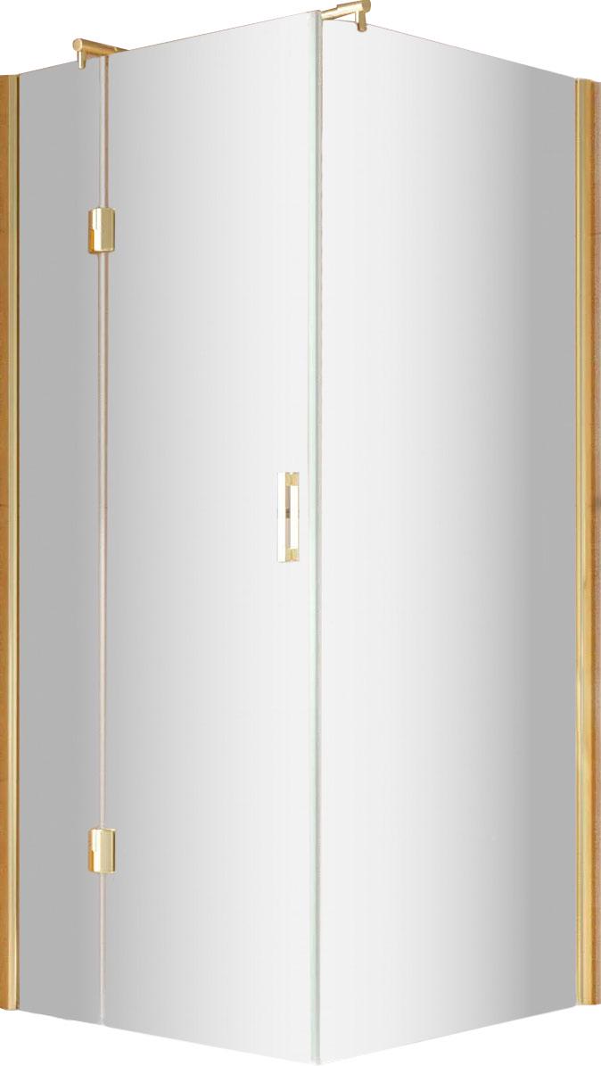 Душевое огражение AFP-fis LUX 120x110x1995 см, левое, профиль золото, стекло прозрачное ZZ