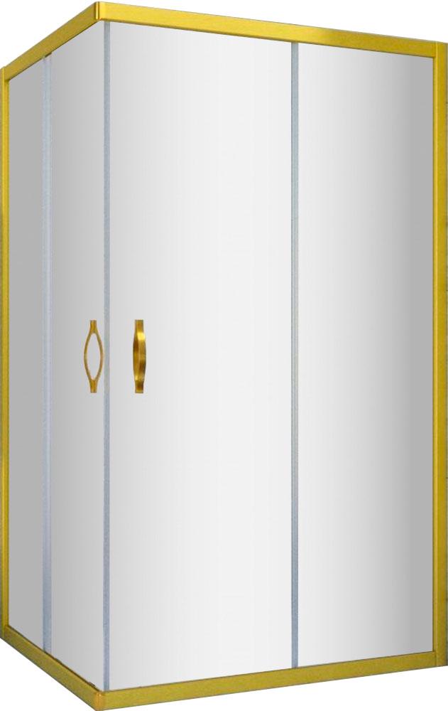 Душевое ограждение ZA-F NOVO, 120x90x200 см,  профиль золото матовое , стекло прозрачное, покрытие BriteGuard ZZ