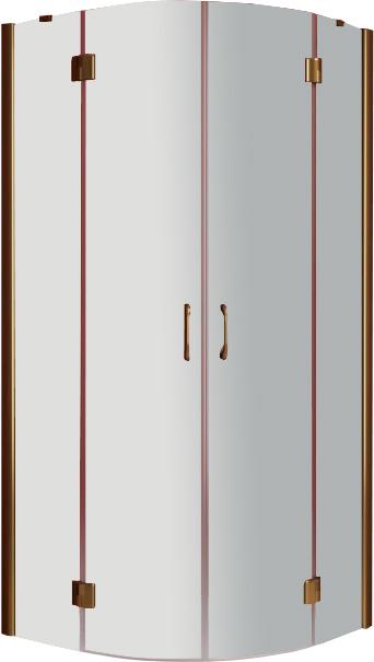 Душевое ограждение AFS LUX, 90*90*1900, профиль бронза стекло прозрачное, покрытие BriteGuard, БЕЗ поддона ZZ