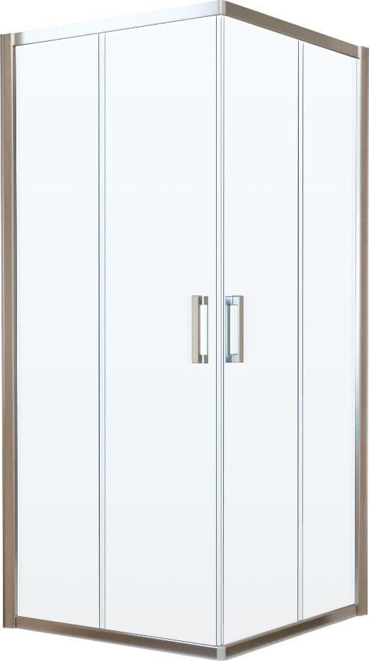 Душевое ограждение ZA TUR NOVO 90x90x190 см, двери раздвижные, БЕЗ поддона,  профиль глянцевый хром стекло прозрачное, покрытие BriteGuard ZZ