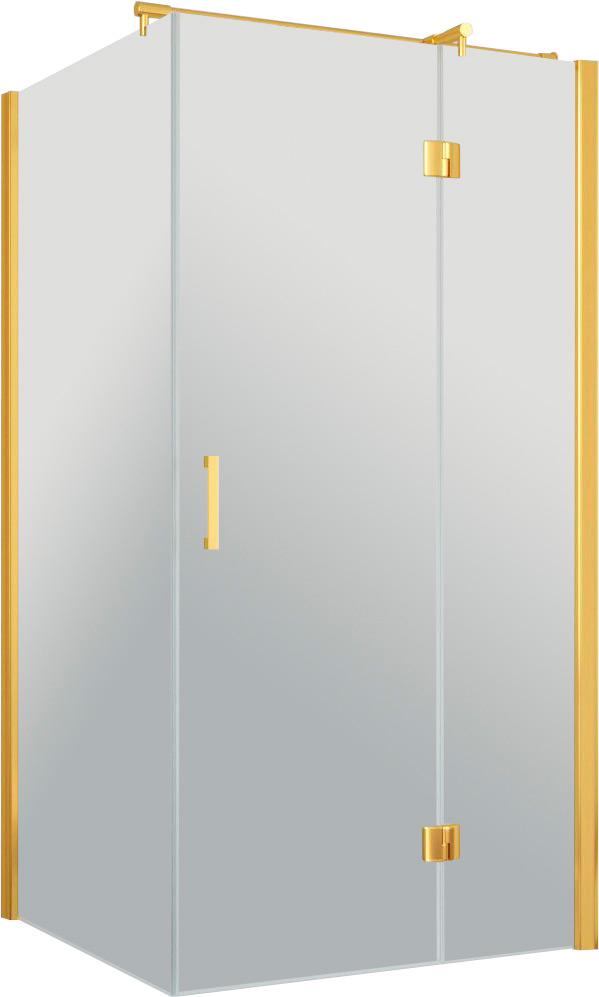 Душевое ограждение ПРАВОЕ, TUR NOVO, 90*120*1900 мм, профиль золото глянец, стекло прозрачное, покрытие BriteGuard ZZ