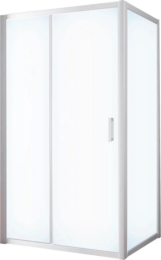 Душевое ограждение ZP+ZPV, 120*100*1900 мм, профиль матовый хром, стекло сатин, с покрытием BriteGuard, ZZ