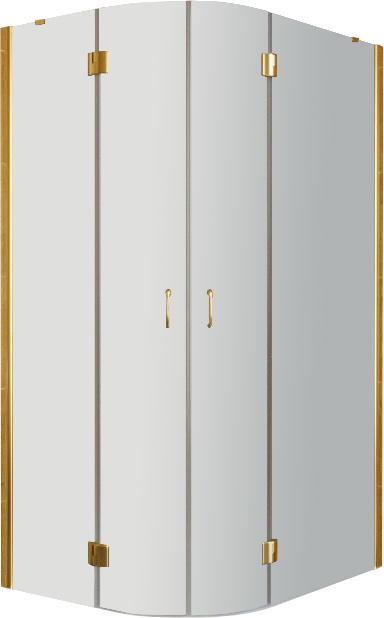 Душевое ограждение AFS-F LUX , 100*90*1890 мм, правое, профиль золото глянец, стекло прозрачное, покрытие BriteGuard ZZ