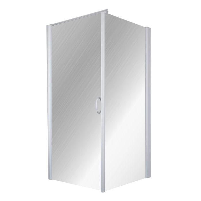 Душевое ограждение EP-Fis, 90x90x1900 мм,правая, профиль матовый хром., стекло сатин, ZZ