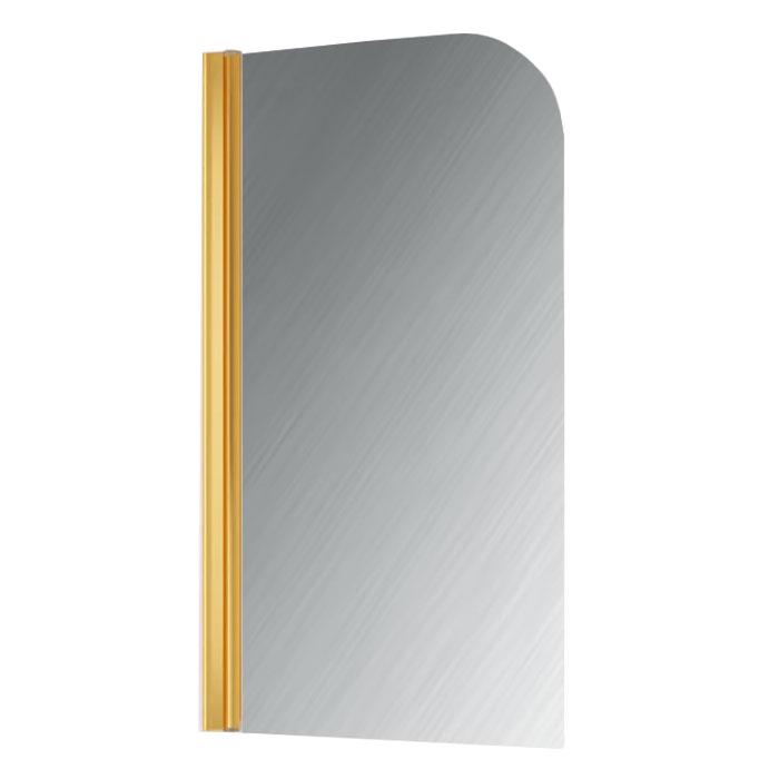 Душевое ограждение пятиугольное 90x90x1900, правое, профиль золото, стекло прозрачное, БЕЗ покрытия ZZ