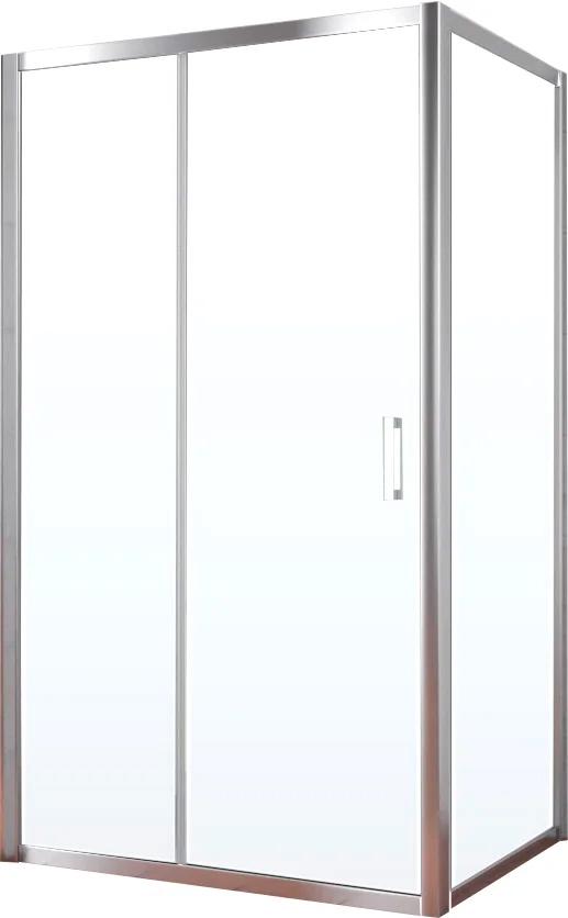 Душевое ограждение ZP+ZPV TUR NOVO, 140*100*2000 мм, профиль хром, стекло прозрачное с покрытием BriteGuard, ZZ