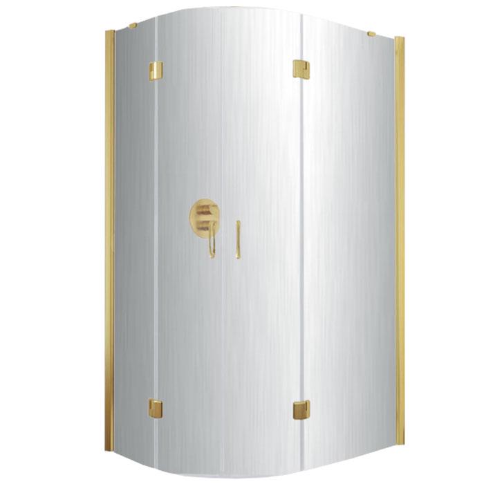 Душевое ограждение AFS-F, 120*90*1890 мм, левое, профиль золото глянец, стекло прозрачное, Покрытие BriteGuard ZZ