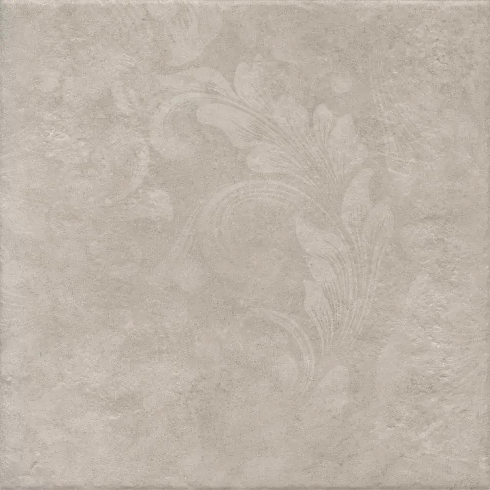 Хадду серый светлый матовый декорированный 40,2x40,2x0,8