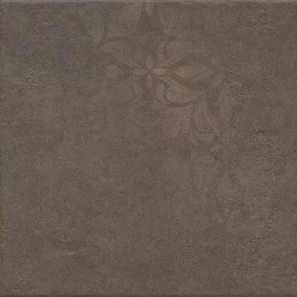 Хадду коричневый матовый декорированный 40,2x40,2x0,8