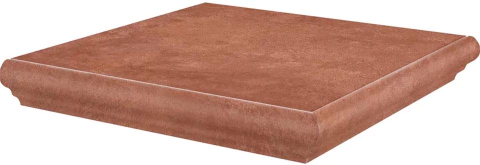 Ступень угловая Хадду красный матовый 34x34x0,8