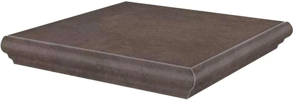 Ступень угловая Хадду коричневый матовый 34x34x0,8