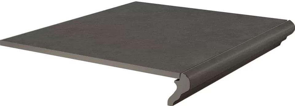 Ступень фронтальная Хадду серый тёмный матовый 40,2x34x0,8