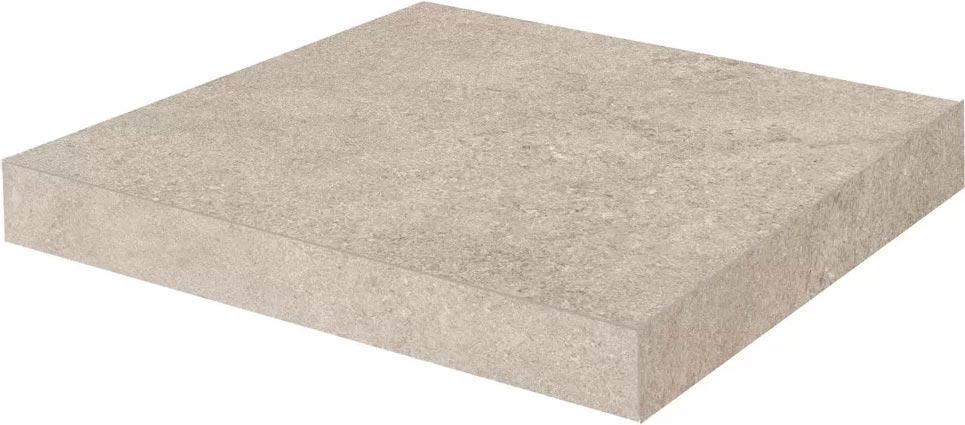 Ступень угловая клееная Портленд бежевый светлый матовый обрезной 33x33x0,9