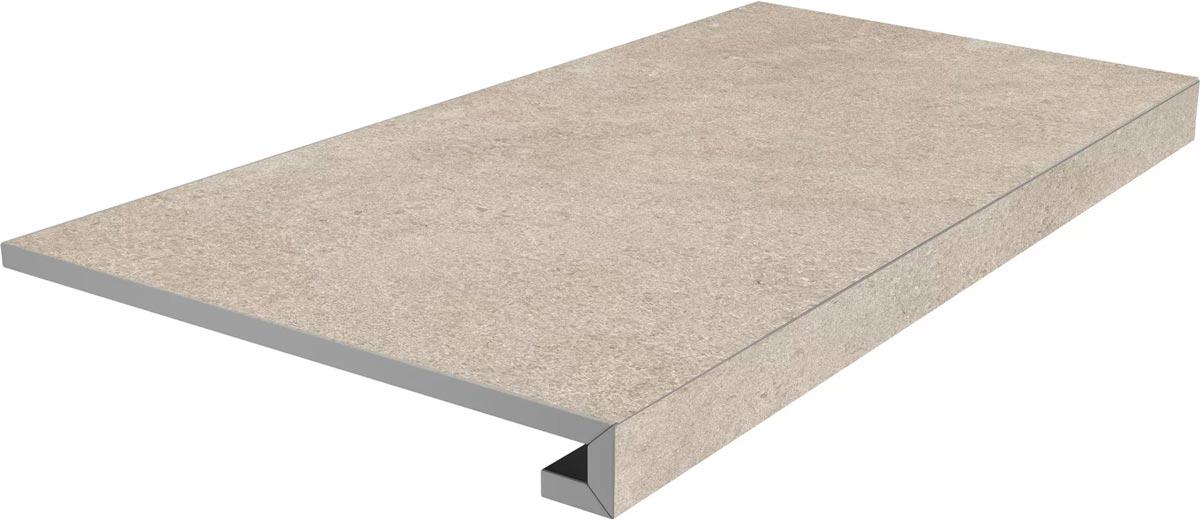 Ступень фронтальная клееная Портленд бежевый светлый матовый обрезной 33x80x0,9