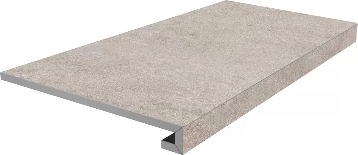 Ступень фронтальная клееная Портленд серый светлый матовый обрезной 33x80x0,9